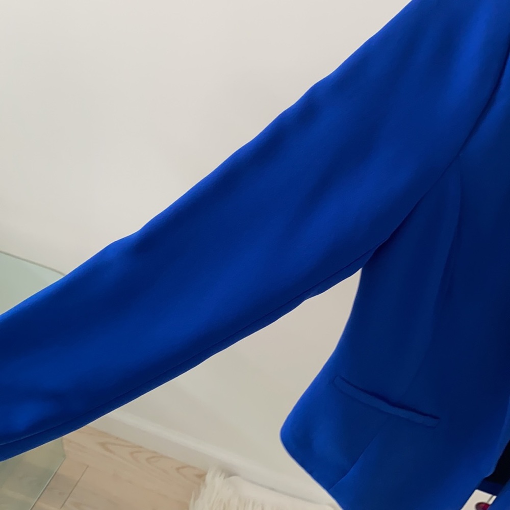 Forever 21 Blue Power Blazer w/ Zippers - Picture 5 of 8